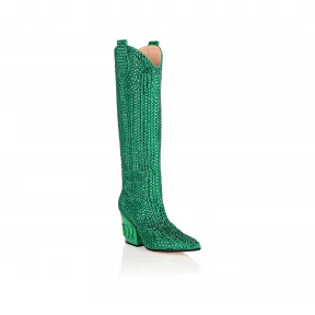 菲利普·普莱因/Philipp Plein 牛仔靴中跟高水晶 FACS-WSE0692-PLE010N-05