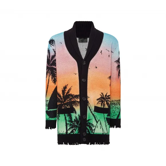 菲利普·普莱因/Philipp Plein 羊羔绒大廓形开衫夏威夷 SACC-MKQ0054-PKN002N-21