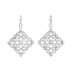 伯爵/Piaget 白金镶钻耳环 - 高级珠宝G38L3C00