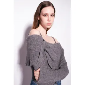 品蔻/Pinko 细罗纹针织衫，配有幼肩带 1G189HA06MI67