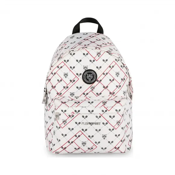 普兰/Plein Sport 白色 / 黑色 男士 双肩包 68968_0102_4_0