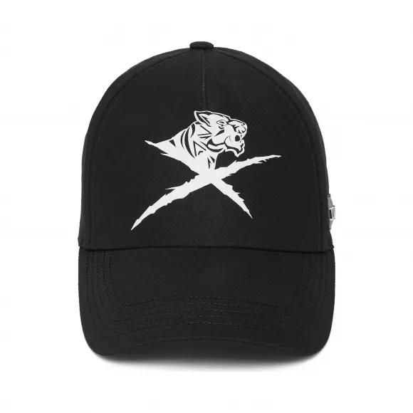 普兰/Plein Sport 黑色 男士 遮阳帽 73858_02_4_0