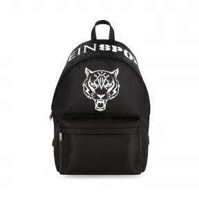 普兰/Plein Sport 黑色 / 白色 男士 双肩包 73862_0201_4_0