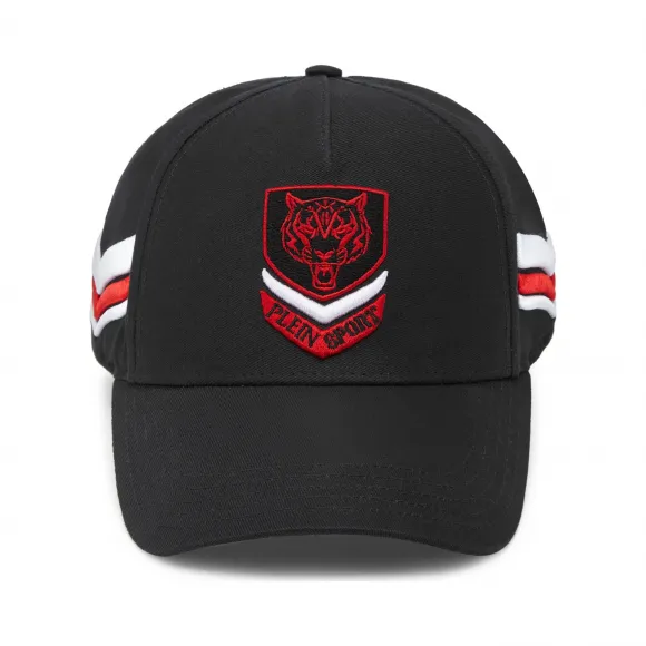 普兰/Plein Sport 黑色 / 红色 男士 棒球帽 76743_0213_4_0