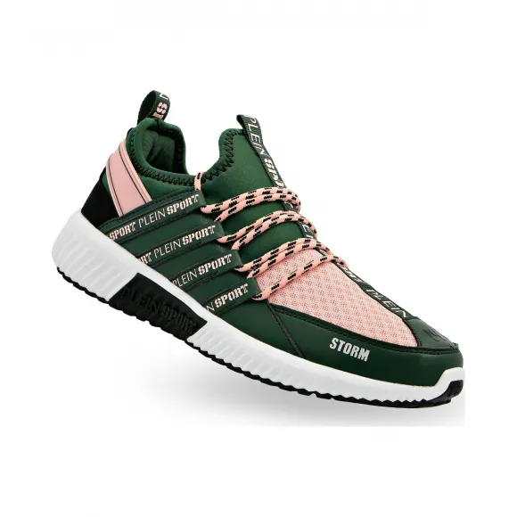 普兰/Plein Sport 军绿色 粉色 男士 跑步鞋 F19S-MSC2237-STE003N_6503