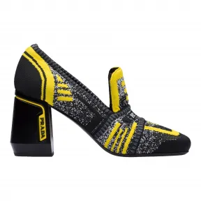 普拉达/Prada 黑色/日光黄  乐福鞋 1D194L 3KK5 F0C2P