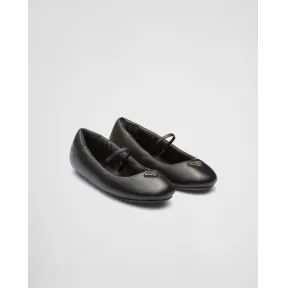 普拉达/Prada Soft加衬软羊革芭蕾平底鞋 1F122N-2DL8-F0002