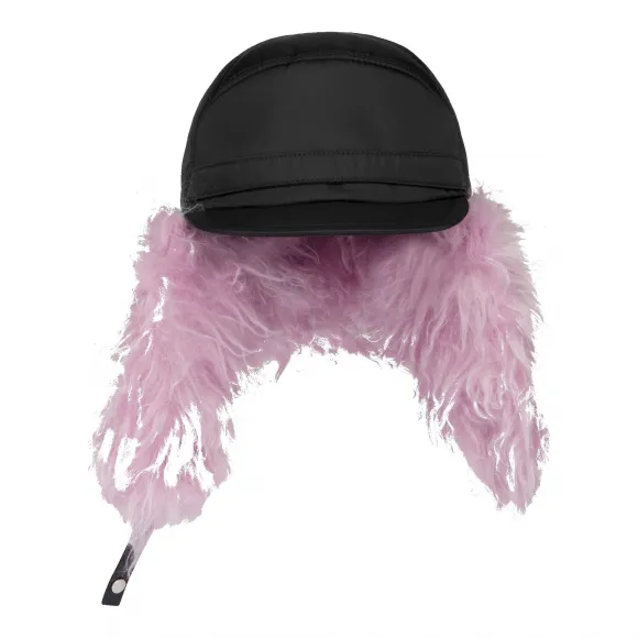 普拉达/Prada 马海毛耳罩尼龙棒球帽 1HC180-2CJU-F0J2V