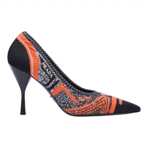 普拉达/Prada 钴蓝色+绿色  高跟鞋 1I192L 3KK5 F0Y6R