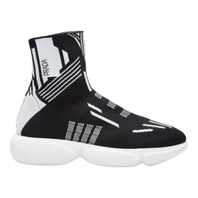 普拉达/Prada 黑色+白色 女士 运动鞋 1T015L 3V82 F0967