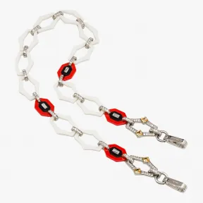 普拉达/Prada 象牙色+红色  肩带 1TY011 2RJ F059I