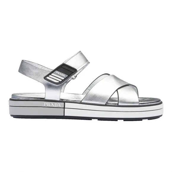 普拉达/Prada 银色  凉鞋 1X366L 3J8K F0118