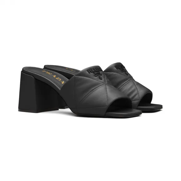 普拉达/Prada 绗缝软羊革凉鞋 1XX583-038-F0002