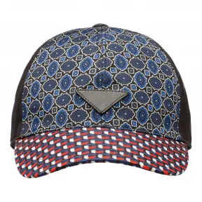 普拉达/Prada 蓝色钻石花纹  棒球帽 2HC274 2BUM F0HHZ