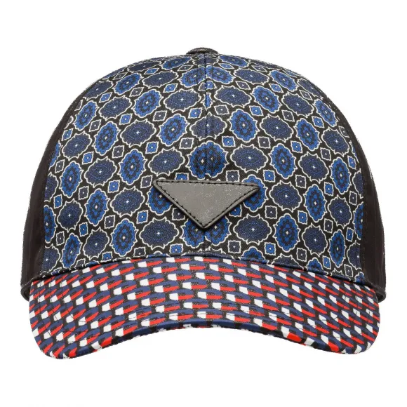 普拉达/Prada 蓝色钻石花纹  棒球帽 2HC274 2BUM F0HHZ