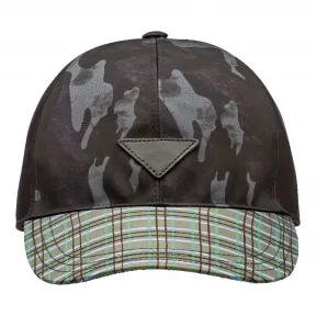 普拉达/Prada 蓝色迷彩图案  棒球帽 2HC274 2BUM F0O81