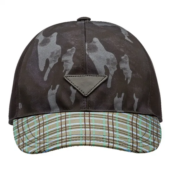 普拉达/Prada 蓝色迷彩图案  棒球帽 2HC274 2BUM F0O81