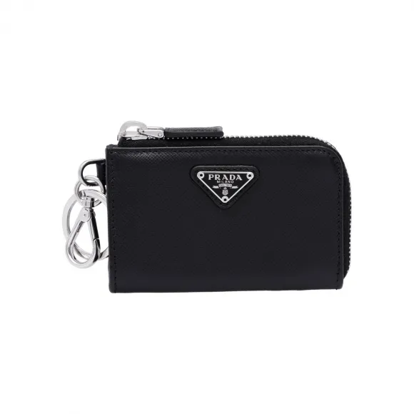 普拉达/Prada Saffiano 皮革钥匙包挂饰 2TT085-2AHF-F0002