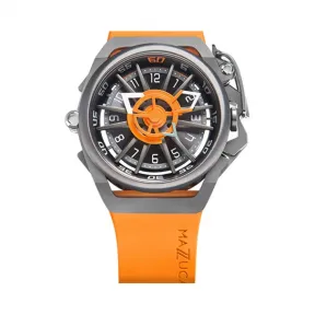 MAZZUCATO手表 RIM系列机械石英双面反转手表男 热力橙RIM 05-OR5555