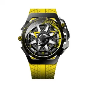 MAZZUCATO手表 RIM系列F1特别款机械石英双面反转手表男 马蜂黄RIM F1-YWBLK