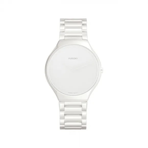 雷达/Rado True Thinline Stillness 系列 39.0mm 高科技陶瓷 石英机芯 男表 R27015012