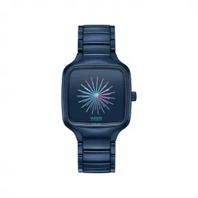 雷达/Rado True Square Automatic Open Heart 系列 38.0mm 高科技陶瓷 自动机械腕表 男表 R27070202