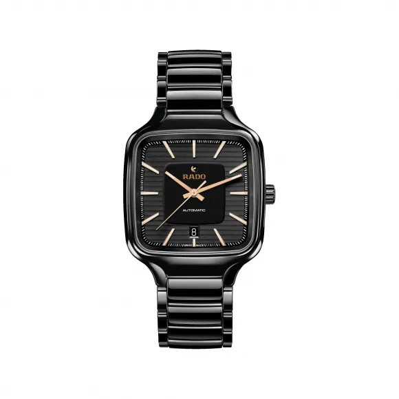 雷达/Rado True Square Automatic 38.0MM 高科技陶瓷  钛金属 / PVD 自动机械机芯 中性 R27078172