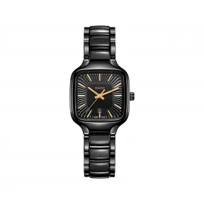 雷达/Rado True Square 29.2MM 高科技陶瓷  钛金属 / PVD 石英机芯 女表 R27080172