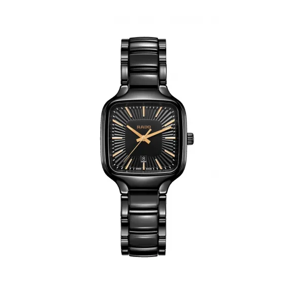 雷达/Rado True Square 29.2MM 高科技陶瓷  钛金属 / PVD 石英机芯 女表 R27080172