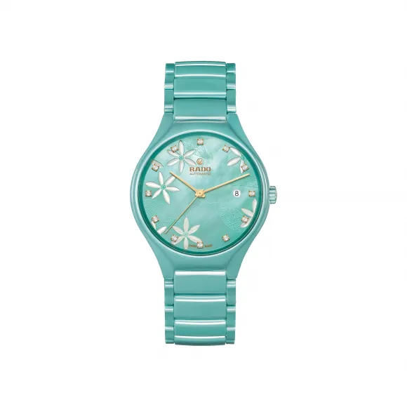 雷达/Rado True Great Gardens Of The World 系列 40.0mm 高科技陶瓷 自动机械腕表 女表 R27114902