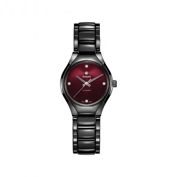 雷达/Rado True Automatic Diamonds系列 30.0MM 高科技陶瓷 自动机械机芯 女表 R27242742