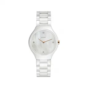 雷达/Rado True Thinline Stillness 系列 30.0mm 高科技陶瓷 石英机芯 女表 R27958909