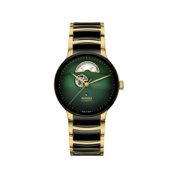 雷达/Rado Centrix Automatic Open Heart 39.5MM 精钢, 精钢 / PVD 自动机械机芯 中性表 R30008302