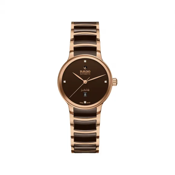 雷达/Rado Centrix Automatic Diamonds 30.5MM 精钢  精钢 / PVD 自动机械机芯 女表 R30019712