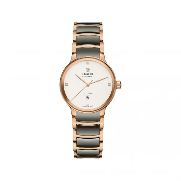 雷达/Rado Centrix Automatic Diamonds 30.5MM 精钢  精钢 / PVD 自动机械机芯 女表 R30019722
