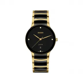 雷达/Rado Centrix Diamonds 39.5MM 精钢 / PVD 石英机芯 中性表 R30022712