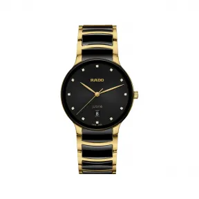 雷达/Rado Centrix Diamonds 39.5MM 精钢 / PVD 石英机芯 中性表 R30022742