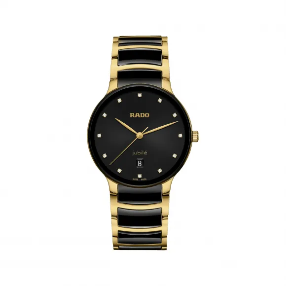 雷达/Rado Centrix Diamonds 39.5MM 精钢 / PVD 石英机芯 中性表 R30022742