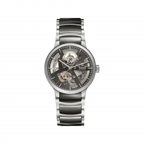 雷达/Rado Centrix Automatic Open Heart 系列 38.0mm 精钢 自动机械腕表 男表 R30179114