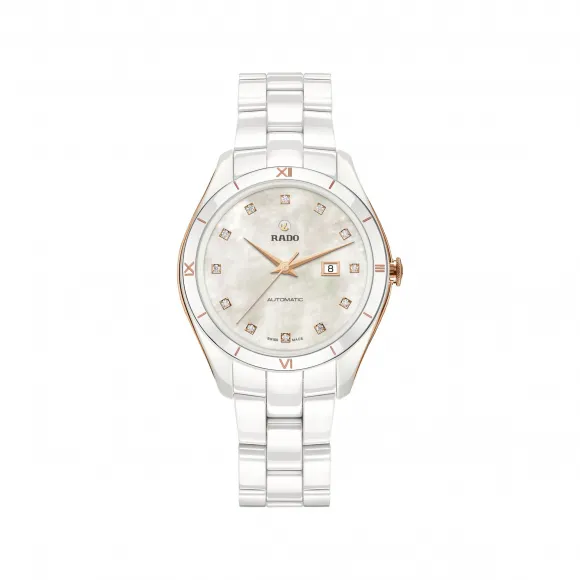雷达/Rado HyperChrome Automatic Diamonds系列 36.0MM 高科技陶瓷 自动机械机芯 女表 R32033902