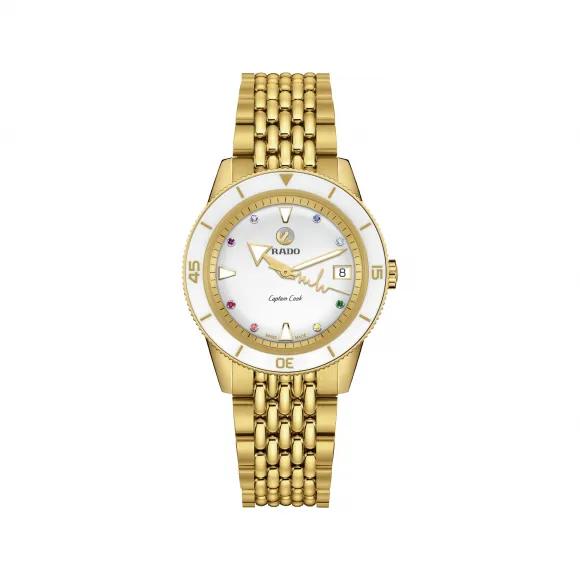 雷达/Rado Captain Cook x Marina Hoermanseder Heartbeat 37.0MM 高科技陶瓷  精钢 自动机械机芯 女表 R32117708