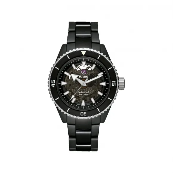 雷达/Rado Captain Cook High-Tech Ceramic 系列 43.0mm 高科技陶瓷 自动机械腕表 男表 R32127152