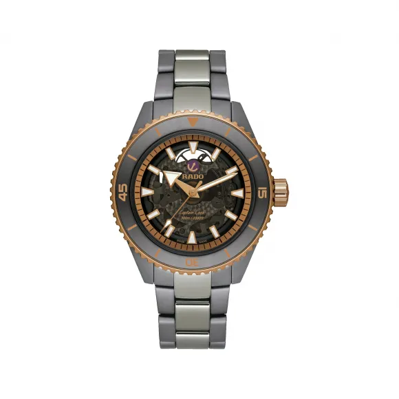 雷达/Rado Captain Cook Hrithik Roshan Special Edition 系列 43MM 高科技陶瓷 等离子高科技陶瓷 不锈钢 / PVD 自动机械机芯 男表 R32128162