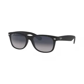 Ray-Ban 雷朋 新徒步旅行者·质感哑漆 RB2132F 黑色 - 尼龙 - Blue/Grey 偏光镜片 - 0RB2132F601S7855