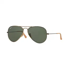 Ray-Ban 雷朋 飞行员·仿旧 RB3025 金 - 金属 - 绿色 镜片 - 0RB302517758