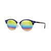 Ray-Ban 雷朋 Clubround Mineral Flash Lenses RB4246 蓝色 - 醋酸纤维 - Gold Rainbow 镜片 - 0RB42461223C451