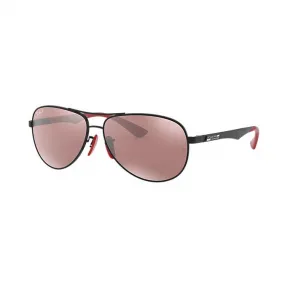Ray-Ban 雷朋 法拉利车队系列 Rb8313m RB8313M 黑色 - 碳纤维 - 银色 偏光镜片 - 0RB8313MF002H261