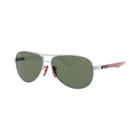 Ray-Ban 雷朋 Rb8313m Scuderia Ferrari Collection RB8313M 银色 - 不锈钢 - 绿色 镜片 - 0RB8313MF0117161