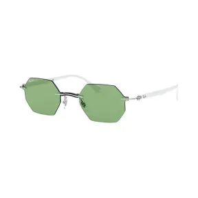 Ray-Ban 雷朋 RB8061 银色 - 钛合金 - 绿色 镜片 - 0RB8061003/253