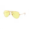 雷朋/Ray-Ban AVIATOR SOLID EVOLVE 搭 橙色 的 Yellow/Red Photochromic 太阳眼镜 RB3025-9220T4-62-14